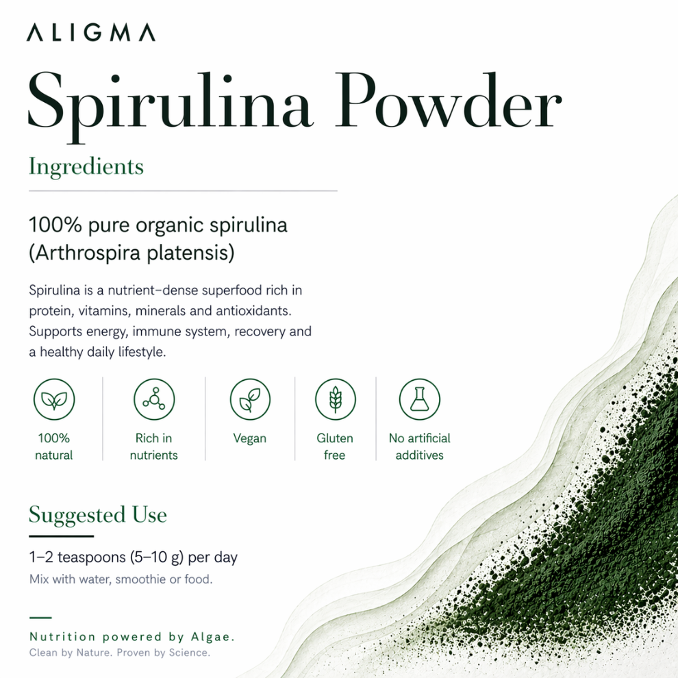 Ekologiskt spirulinapulver