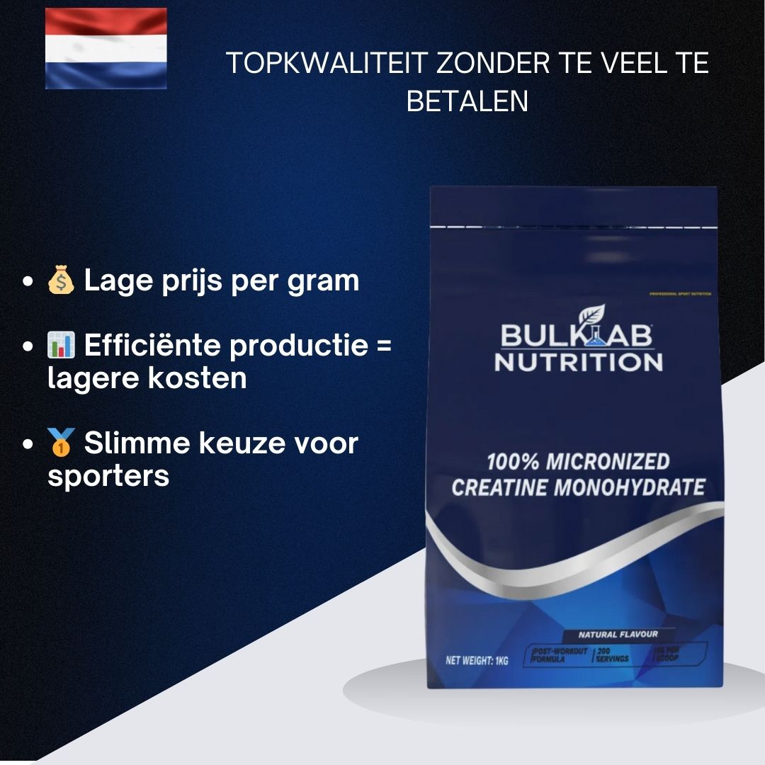 100 % kreatinmonohydraat mikroniserat - BulkLab Nutrition