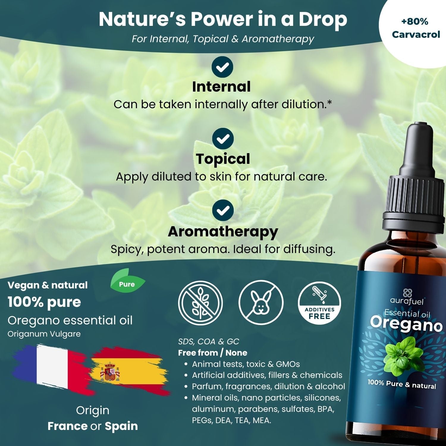 Oreganoolja naturlig och ren