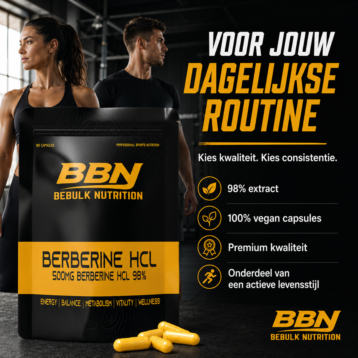 Berberin HCL 98% - Veganskt - BeBulk Nutrition