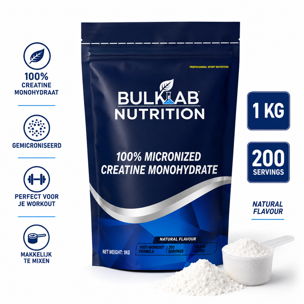 100 % kreatinmonohydraat mikroniserat - BulkLab Nutrition