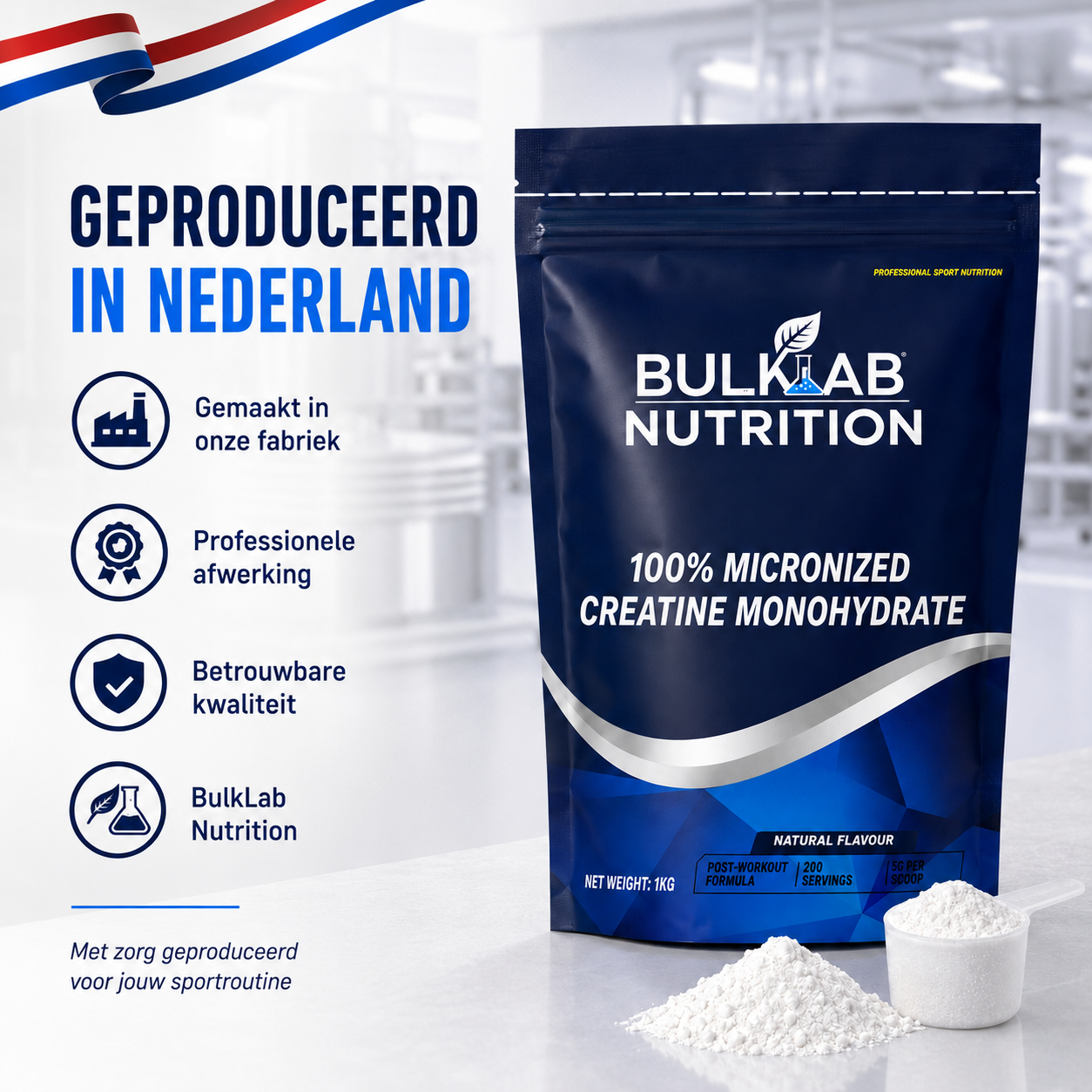 100 % kreatinmonohydraat mikroniserat - BulkLab Nutrition