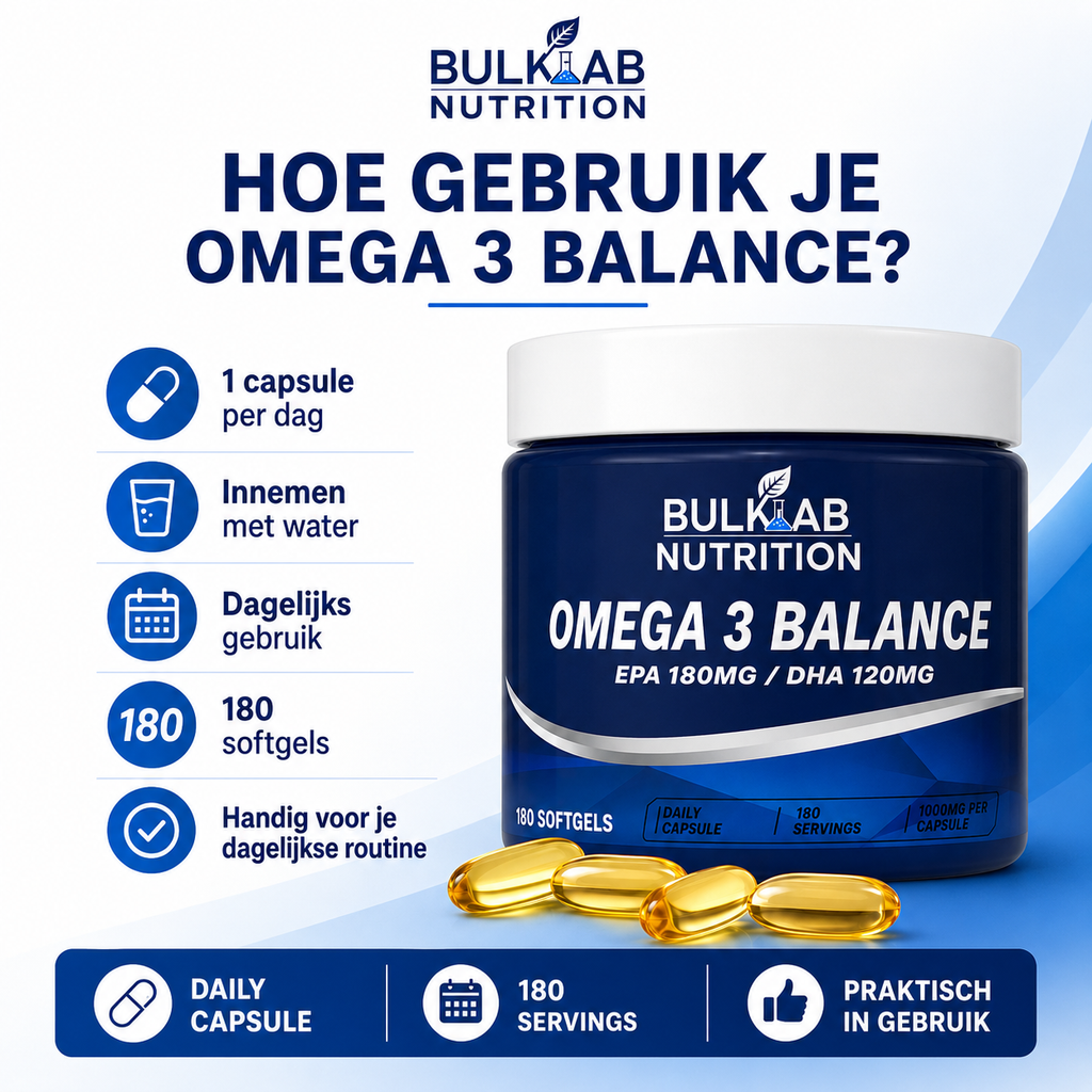 Omega 3 Balance EPA 180mg / DHA 120mg – BulkLab Nutrition