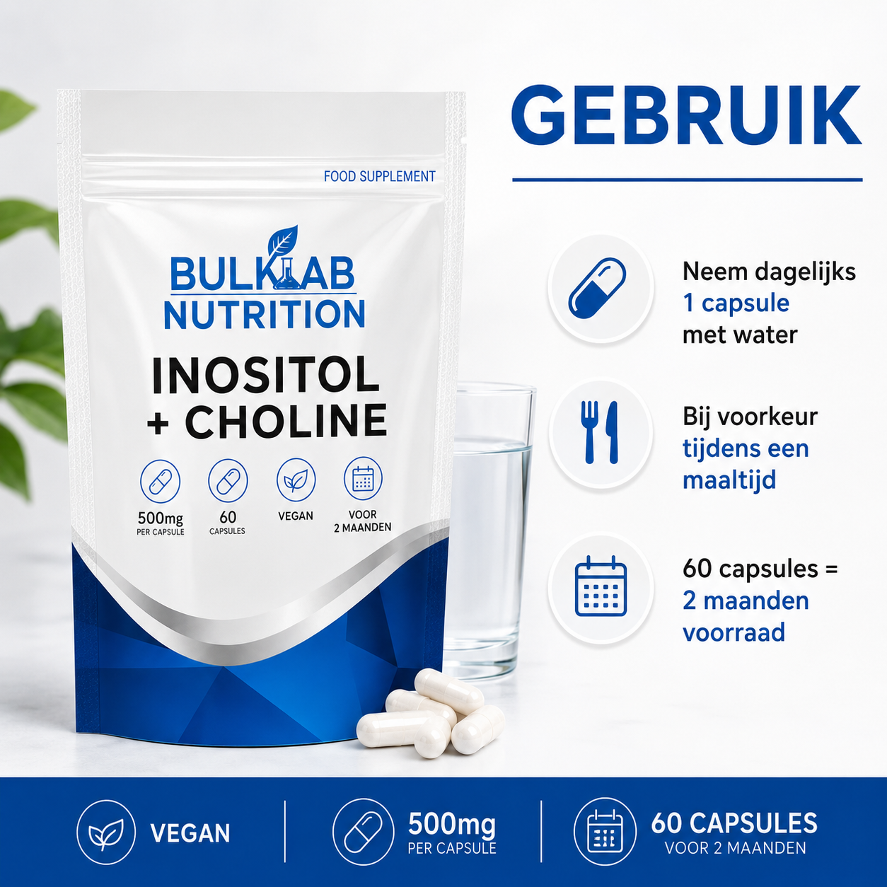 Inositol + Kolin - Kapslar - BulkLab Nutrition