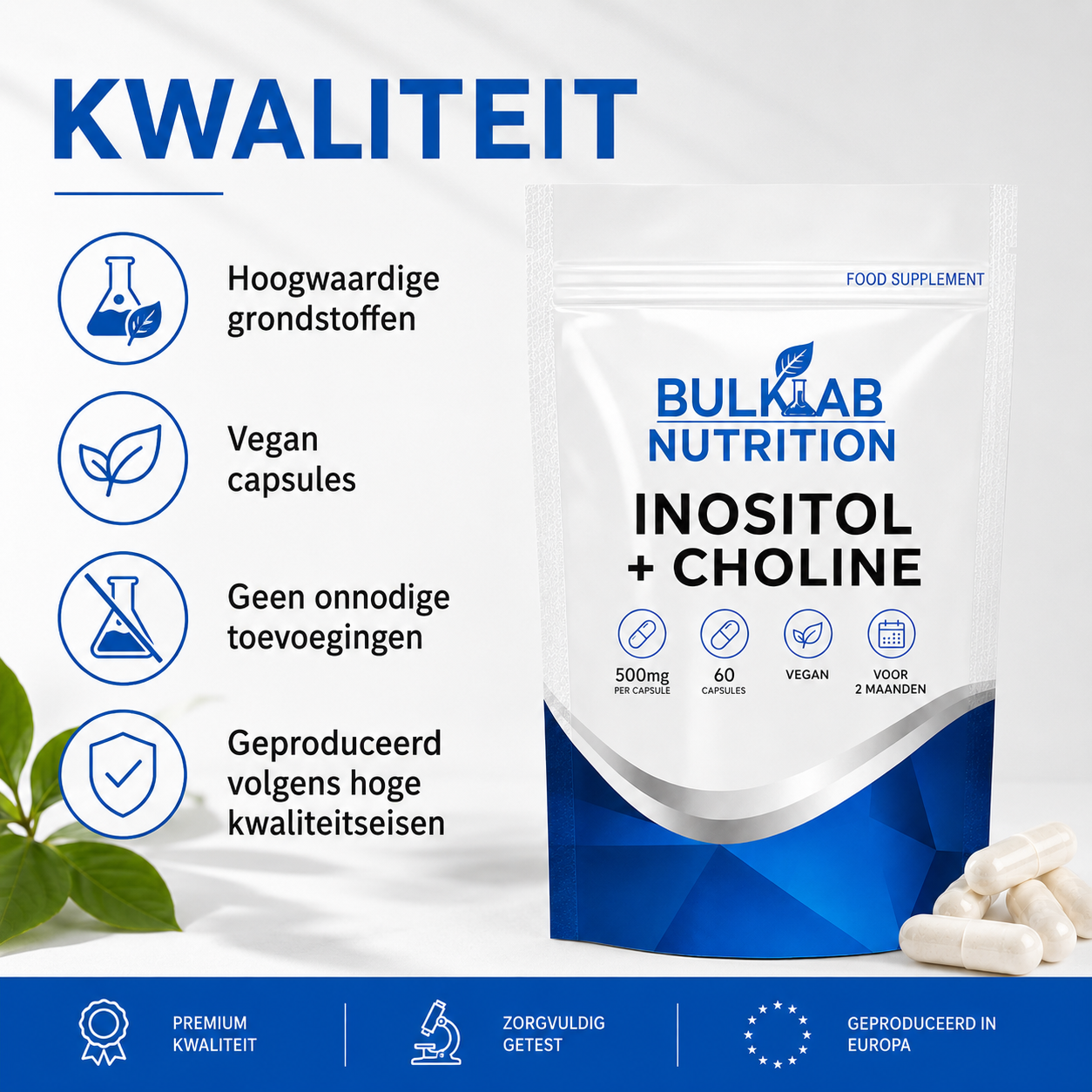 Inositol + Kolin - Kapslar - BulkLab Nutrition