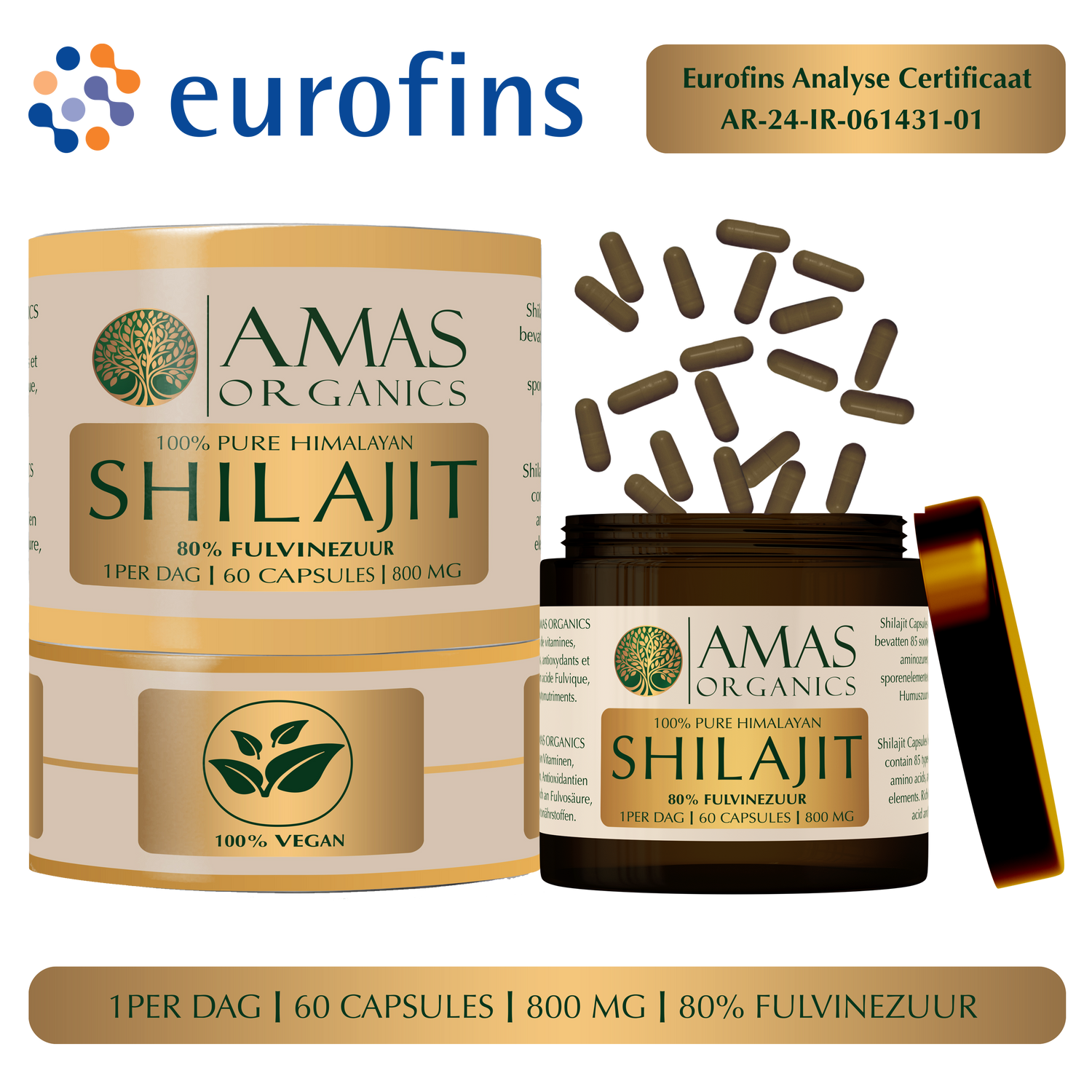100% RENA HIMALAYAN SHILAJIT-KAPSLAR