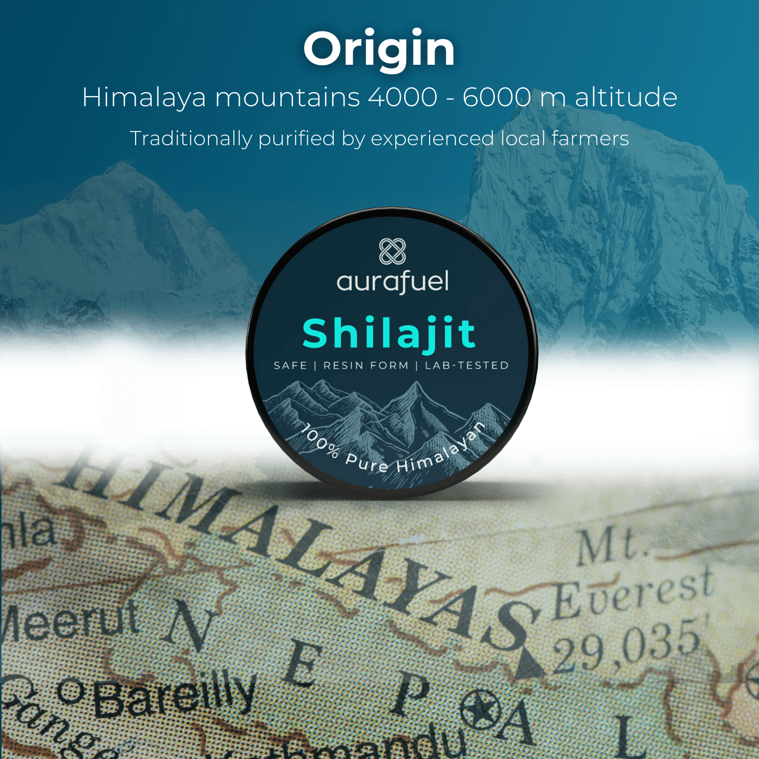 Ren Shilajit-harts från Himalaya – 100 % äkta och renad