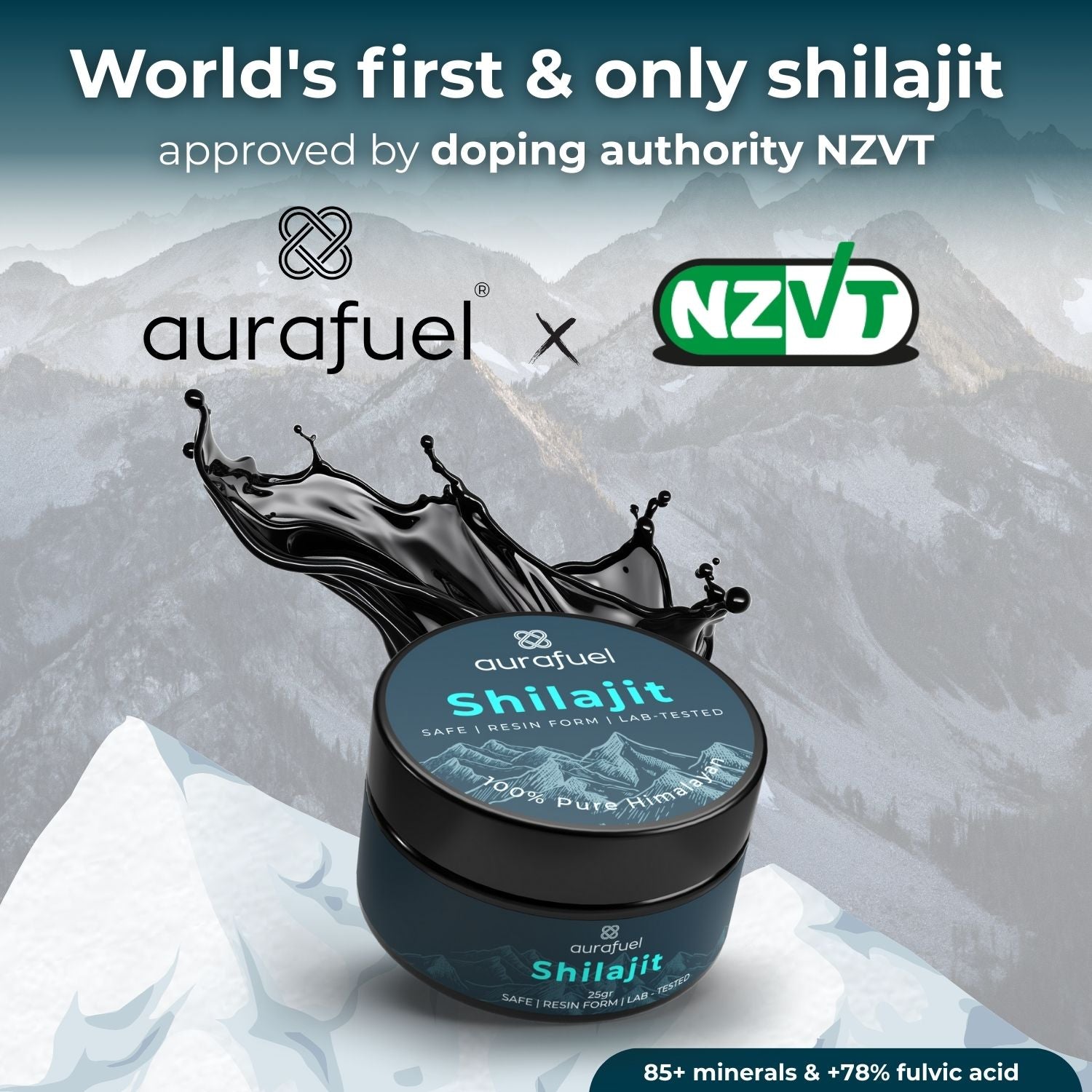 Ren Shilajit-harts från Himalaya – 100 % äkta och renad