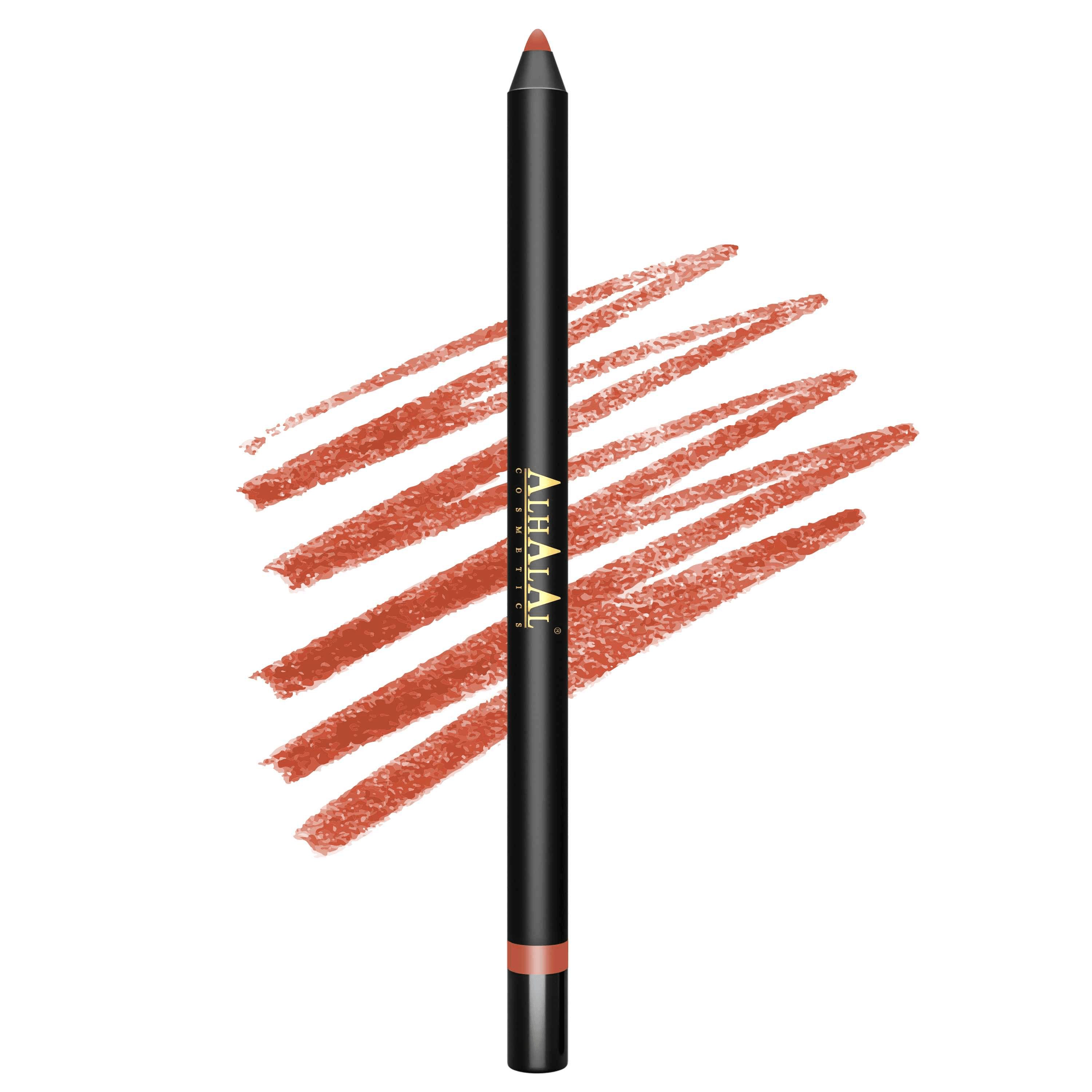 Alhalal cosmetics BROWN LIPLINER lipliner penna med brun färg och mjuk textur