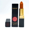 Alhalal cosmetics matt sammet ORANGE LÄPPSTIFT i svart och guldfärgat fodral med förpackning