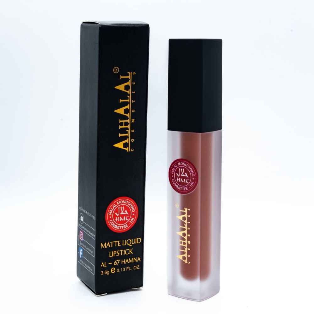 Alhalal Cosmetics flytande läppglans med matt finish i elegant förpackning