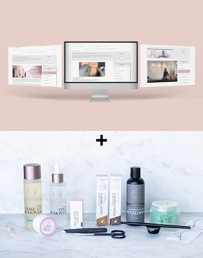 Onlineutbildning Browstyling - Kartläggning och vaxning + Starterkit (olika språk)