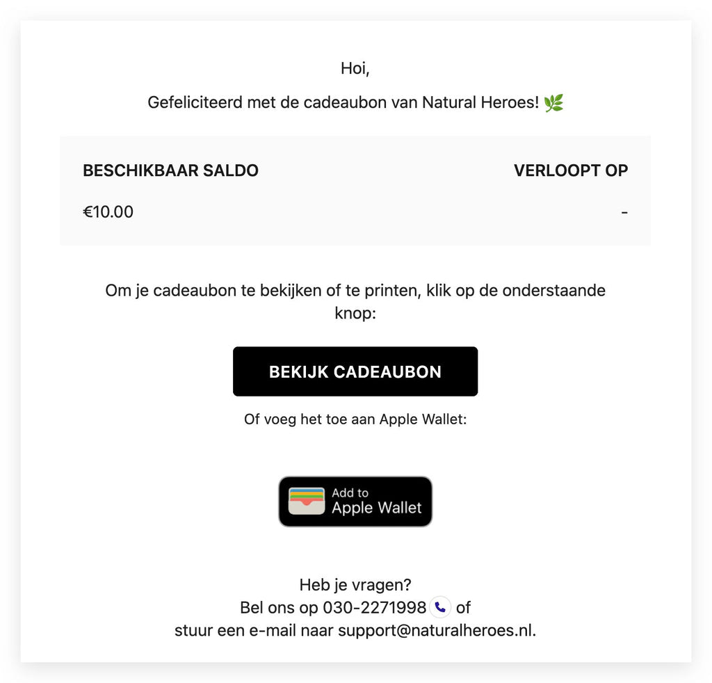 Cadeaubon Naturhjältar