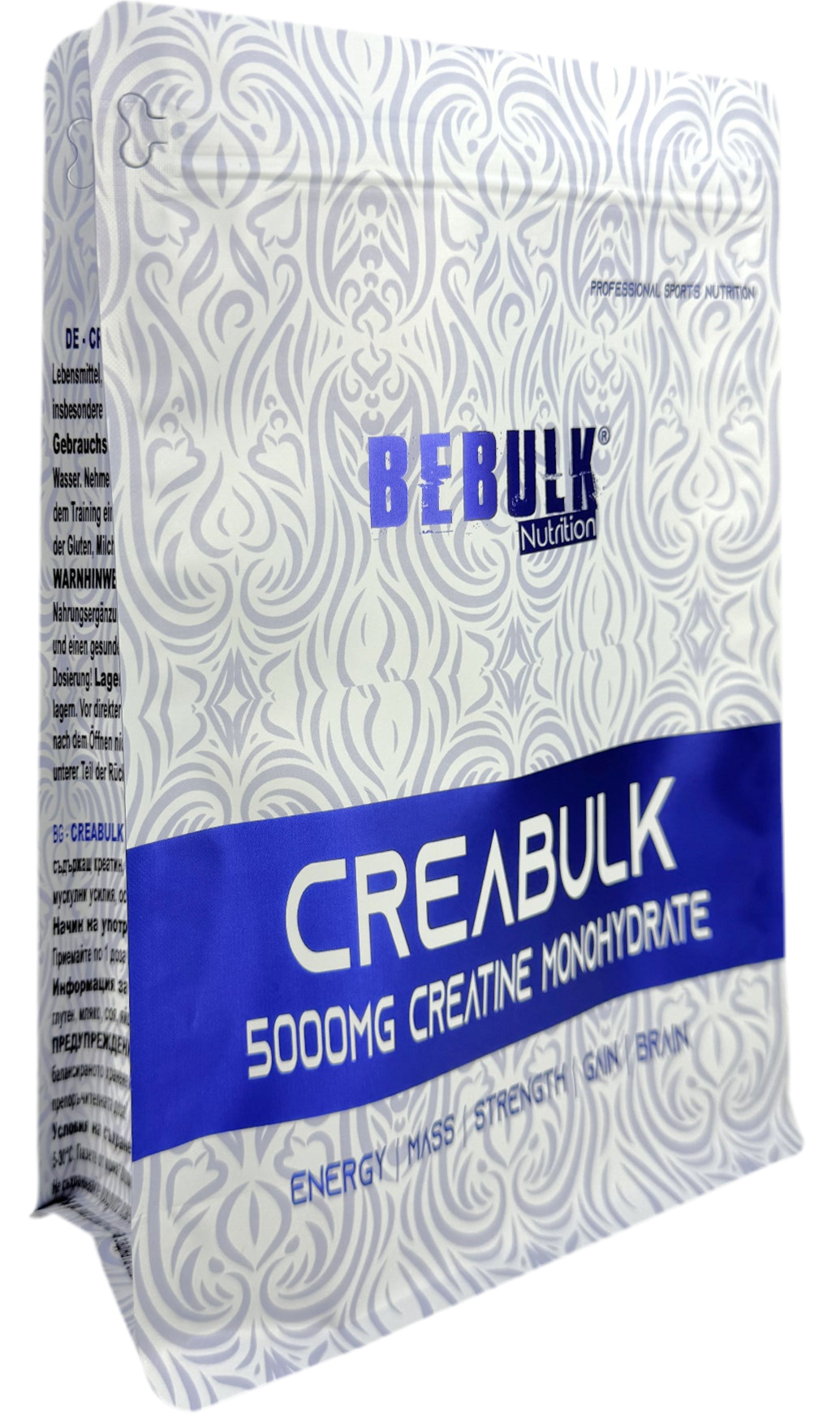 CreaBulk - 100% kreatinmonohydraat - BeBulk Nutrition