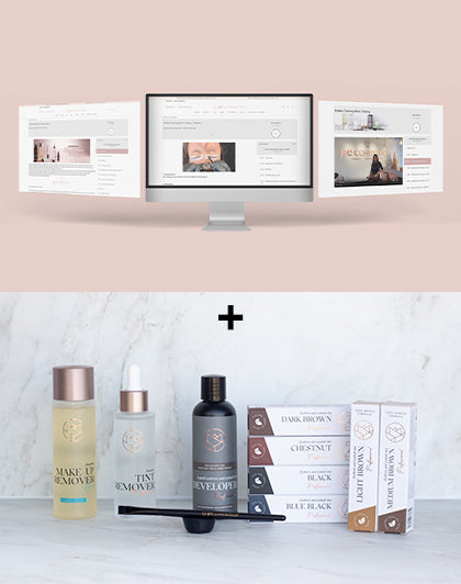 Onlineutbildning Hybrid Brow Tinting + Starterkit (olika språk)