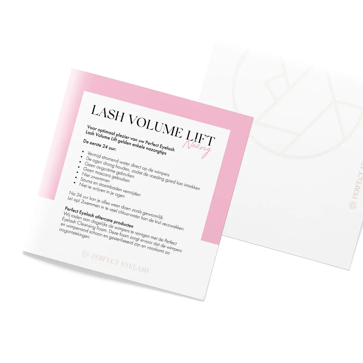 Eftervårdsanteckningar Lash Volume Lift