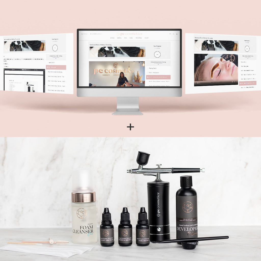 Airbrush Brow Online Training + Starterkit (olika språk)